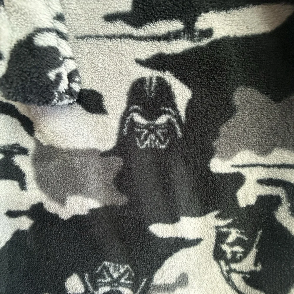 GAP Star Wars Kids Robe Darth Vader Hooded Fleece Belt Sz 8‎ Gray
